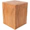 18" Natural Textured Wood Grain Outdoor Accent Table
